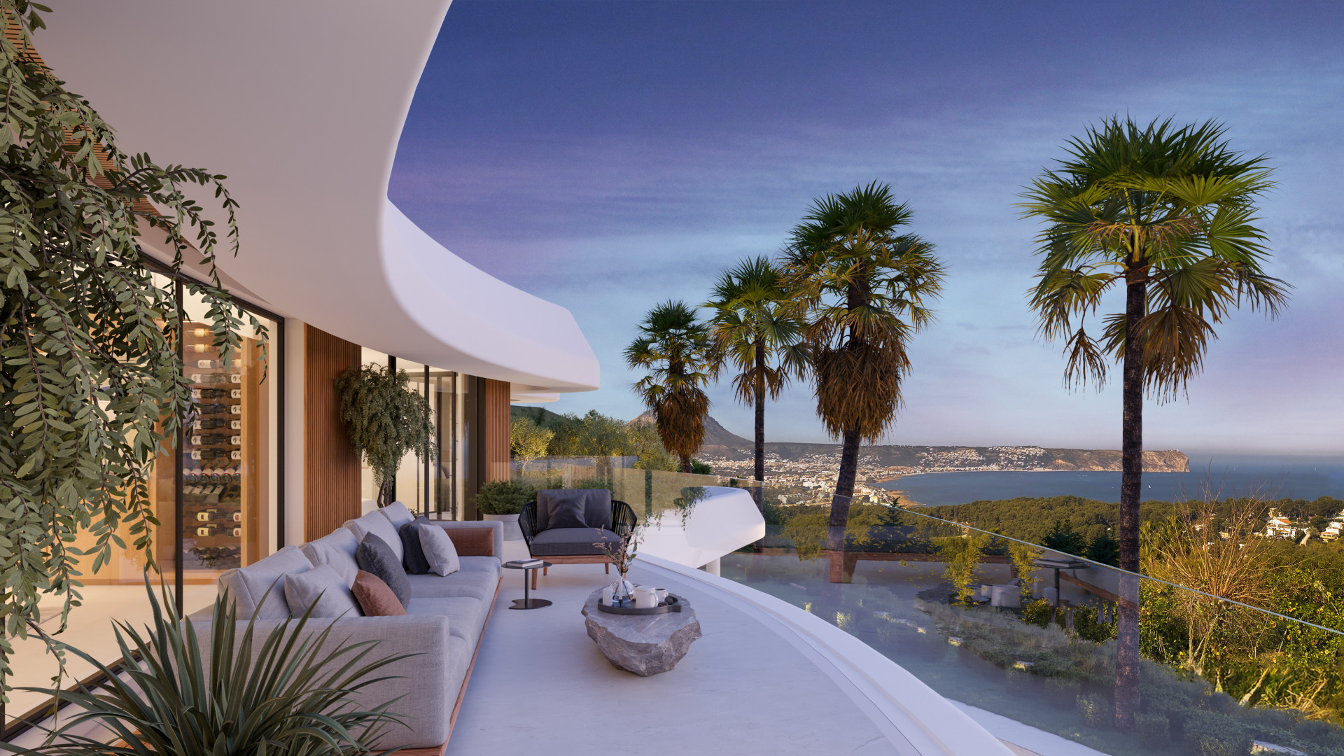 Terraza con vistas al mar