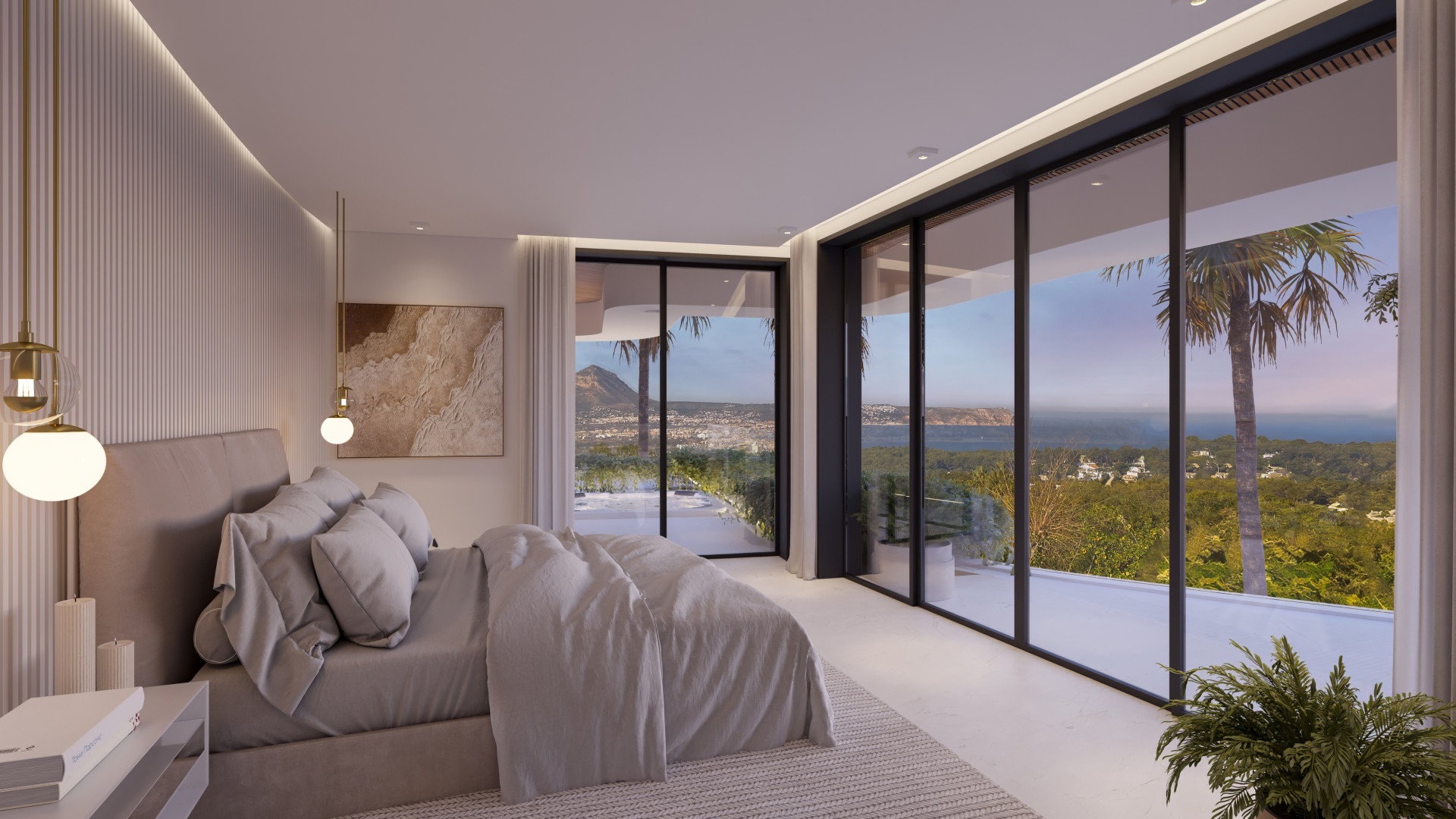 Dormitorio con vistas al mar