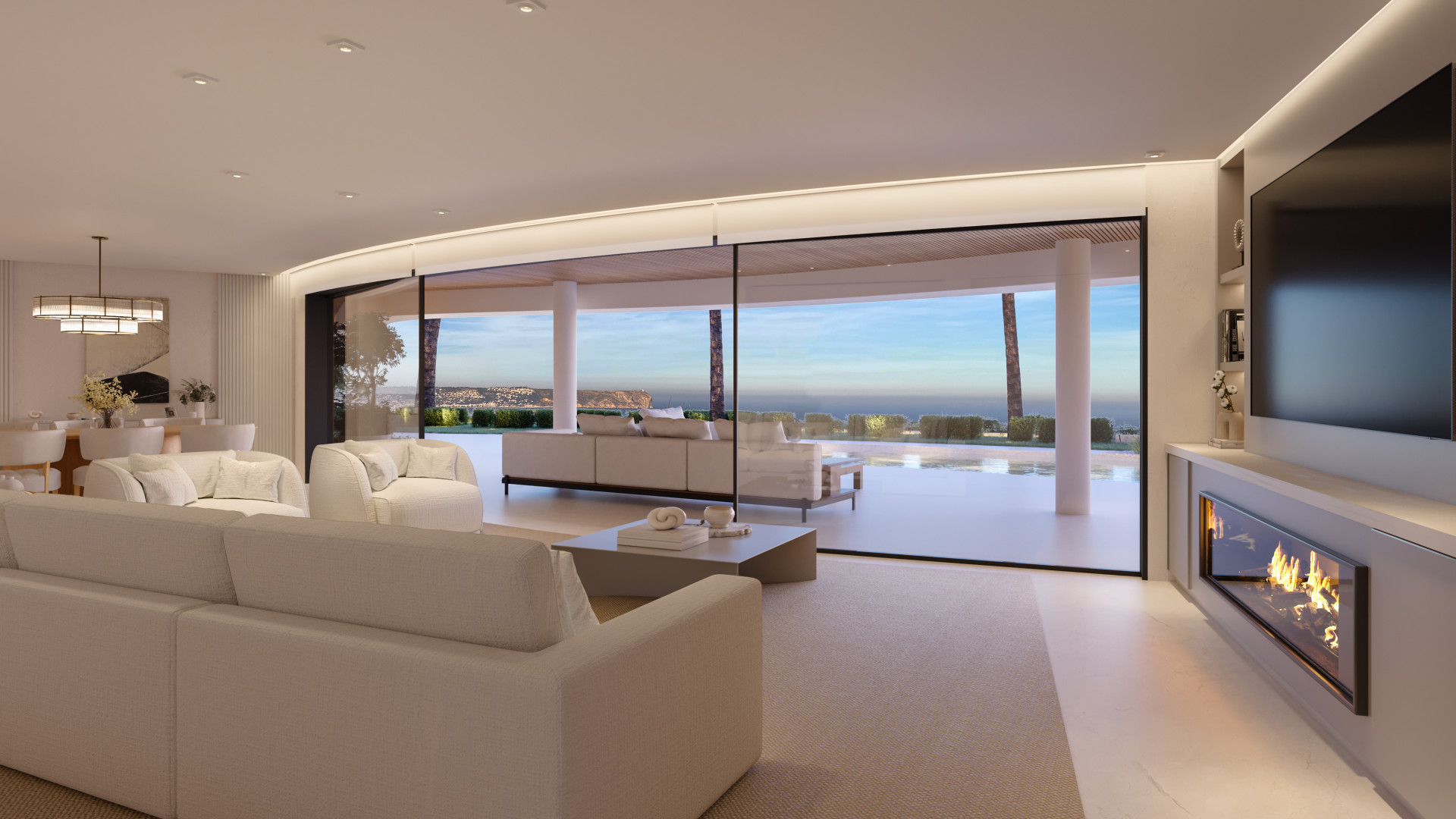 Salón con vistas al mar