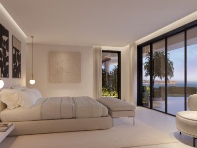 Dormitorio con vistas al mar