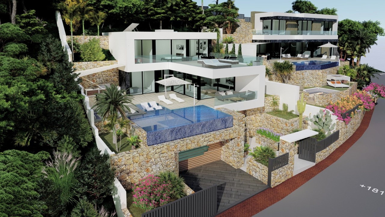 Villa de obra nueva con vistas al mar en Calpe