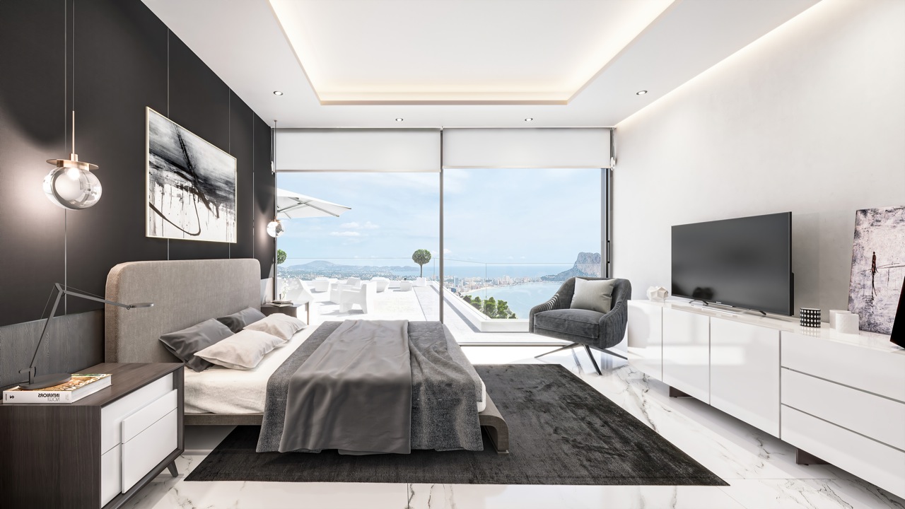 Villa de obra nueva con vistas al mar en Calpe