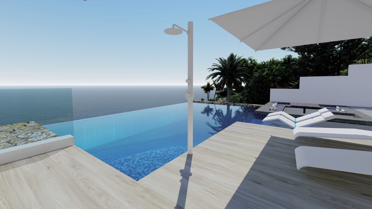 Villa de obra nueva con vistas al mar en Calpe