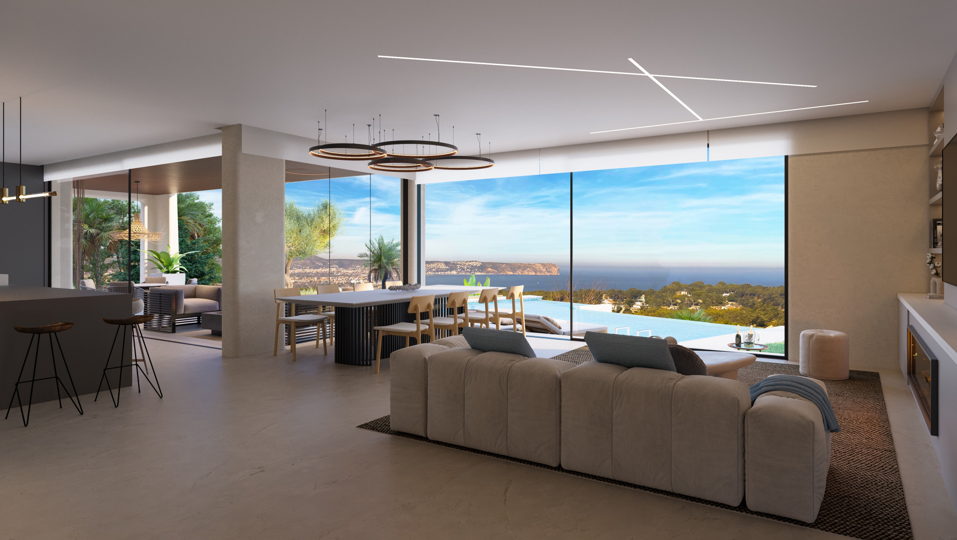 Villa Moderna en Jávea con Vistas Panorámicas al Mar