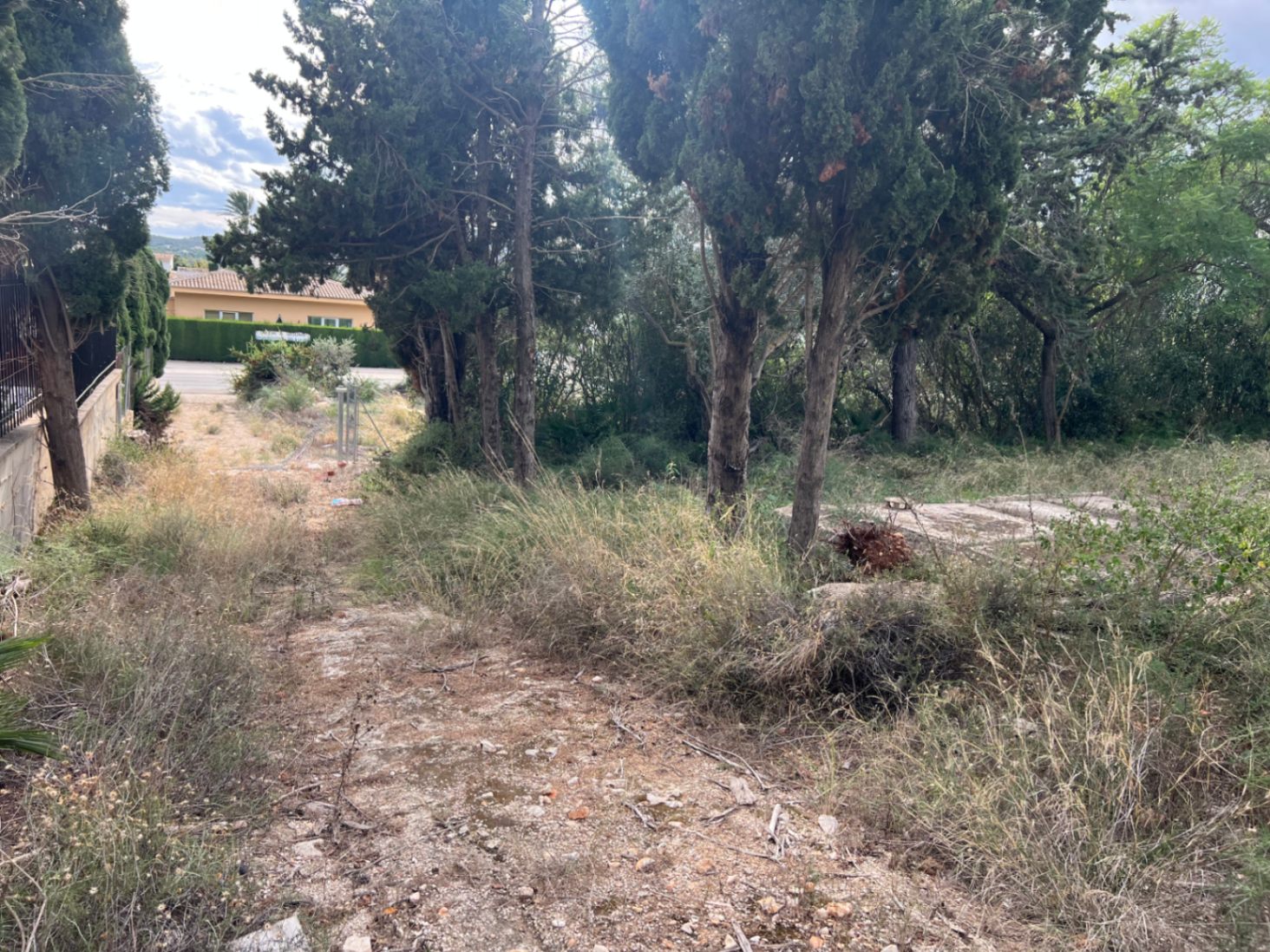 Parcela de 2.895m2 con vegetación autóctona, cipreses maduros y zona nivelada. El terreno ofrece gran potencial para paisajismo y ampliación de la vivienda.